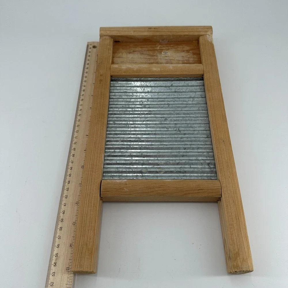 Vintage Wood & Metal Washboard Primitive Rustic Farmhouse Decor‎ 15